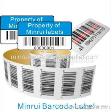 Custom Asset Labels&amp;tags,destructible Barcode Stickers 